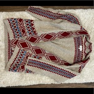 Lucky brand Aztec cardigan sweater